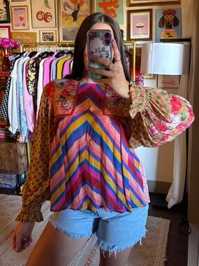 Anthro Blnk Miranda Peasant Blouse